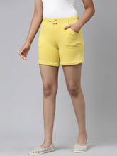 Load image into Gallery viewer, Go Colors Light Lime Cotton Knit Shorts
