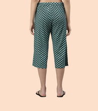 Load image into Gallery viewer, Enamor Culotte Pants For Women | Crop Length Culottes With Smart Side Slits | Black Pixie Aop

