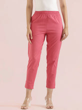 Load image into Gallery viewer, Go Colors Coral Cotton Pencil Pant
