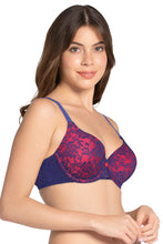 Load image into Gallery viewer, Amante Lace Dream Padded Wired Lace Bra - Royal Blue_N.P 82701
