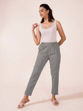 Load image into Gallery viewer, Go Colors Ebony Grey Cotton Pencil Pant
