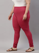 Load image into Gallery viewer, Go Colors Medium Pink Cotton Stretch Churidar
