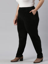 Load image into Gallery viewer, Go Colors Black Velour Ultra Warm Pants
