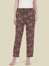 Load image into Gallery viewer, Go Colors Black Woven Viscose Printed Lounge Pants
