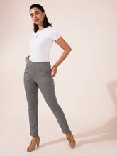 Load image into Gallery viewer, Go Colors Ebony Grey Linen Pencil Pant
