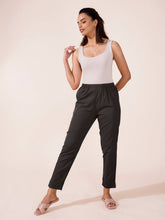 Load image into Gallery viewer, Go Colors Silver Grey Cotton Pencil Pant

