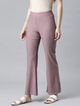Load image into Gallery viewer, Go Colors Dusty Voilet Nylon Stretch Bell Bottom
