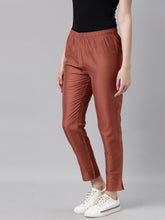 Load image into Gallery viewer, Go Colors Rust Poly Modal Metallic Pants
