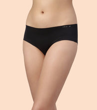 Load image into Gallery viewer, Enamor PB40 Innovations Invisi, All Day Comfort, Low Waist Bikini Panty for Women - No Visible Panty Lines, Sweat wicking, Free Cut, Regular Coverage - Pack of 1 (Jet Black)

