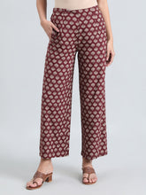 Load image into Gallery viewer, Go Colors Brown Woven Viscose Printed Palazzo
