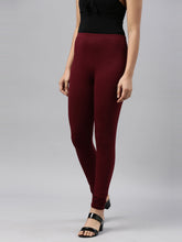 Load image into Gallery viewer, Go Colors Bright Maroon Cotton Stretch Churidar

