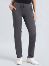 Load image into Gallery viewer, Go Colors Silver Grey Cotton Stretch Track Pant

