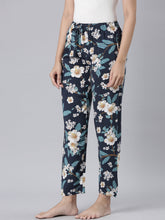 Load image into Gallery viewer, Go Colors Black Woven Viscose Printed Lounge Pants
