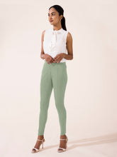Load image into Gallery viewer, Go Colors Dusty Green Roma Ponte Pants
