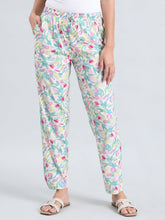 Load image into Gallery viewer, Go Colors White Woven Viscose Printed Lounge Pants

