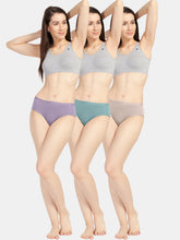 Load image into Gallery viewer, Sonari Full Coverage Mid Rise Hipster Seamless Soft  Modal Spandex Everyday Panty with Concealed waistband - 3110
