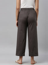 Load image into Gallery viewer, Go Colors Silver Grey Cotton Wide Leg Pants
