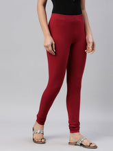 Load image into Gallery viewer, Go Colors Light Maroon Cotton Stretch Churidar
