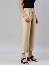 Load image into Gallery viewer, Go Colors Beige Silk Pants
