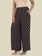 Load image into Gallery viewer, Go Colors Black Woven Viscose Printed Palazzo
