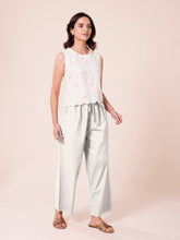 Load image into Gallery viewer, Go Colors Cream Cotton Wide Leg Pants
