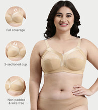 Load image into Gallery viewer, Enamor Innovations Fabcool M-Frame Side Shaper Panel  Women's Cotton Everyday Bra - Non Padded, Wirefree, Full Coverage - A014 (Available in Plus Sizes) (Skin)
