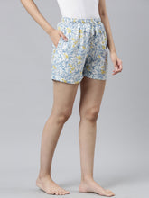 Load image into Gallery viewer, Go Colors White Woven Viscose Printed Lounge Shorts
