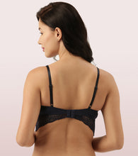 Load image into Gallery viewer, Enamor Butterfly Frame for Cleavage Enhancing Women's Bridal Plunge Push-Up Bra - Lace, Wired, Padded, Medium Coverage - F091
