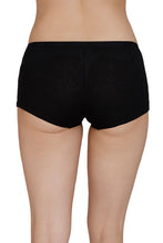 Load image into Gallery viewer, Amante Solid Mid Rise Boyleg Panty - Black 89801
