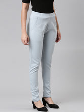 Load image into Gallery viewer, Go Colors Dusty Blue Roma Ponte Pants
