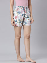 Load image into Gallery viewer, Go Colors White Woven Viscose Printed Lounge Shorts
