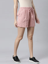 Load image into Gallery viewer, Go Colors Dusty Pink Linen Shorts
