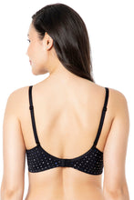 Load image into Gallery viewer, Amante Smooth Charm Padded Non-Wired T-Shirt Bra - Black Dot Print 10606
