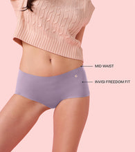 Load image into Gallery viewer, Enamor PS40 Innovations Invisi, All Day Comfort, Mid Waist Boyshorts Panty for Women - No Visible Panty Lines, Breathable, Sweat wicking, Free Cut, Full Coverage -  Pack of 1 (Fair Orchid)
