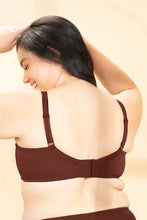 Load image into Gallery viewer, Amante Contoured Comfort Non-Padded Non-Wired Support Bra - Cherry Mahogany 103801
