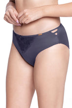 Load image into Gallery viewer, Amante Lace Low Rise Seamed Brazillian Panty - Graystone 88202
