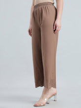 Load image into Gallery viewer, Go Colors Light Brown Cotton Hakoba Palazzo

