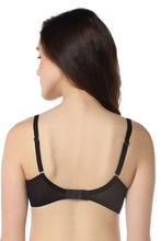 Load image into Gallery viewer, Amante Sheer Luxe Padded Wired Demi Bra - Black &amp; Stucco 101801
