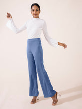 Load image into Gallery viewer, Go Colors Dark Jean Roma Ponte Flared Pant

