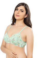 Load image into Gallery viewer, Amante Cotton Casuals Padded Non-Wired Printed T-Shirt Bra - Cotton Ditsy Print 10202
