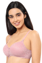 Load image into Gallery viewer, Amante Floral Romance Non Wired Lightly Padded Non-Wired Full Coverage Bra - Cinder Rose 10306

