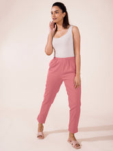 Load image into Gallery viewer, Go Colors Dusty Rose Cotton Pencil Pant
