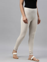 Load image into Gallery viewer, Go Colors Grey Mist Cotton Stretch Churidar
