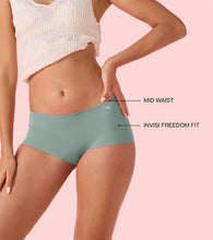 Load image into Gallery viewer, Enamor PS40 Innovations Invisi, All Day Comfort, Mid Waist Boyshorts Panty for Women - No Visible Panty Lines, Breathable, Sweat wicking, Free Cut, Full Coverage -  Pack of 1 (Jadeite)
