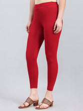 Load image into Gallery viewer, Go Colors Cherry Cotton Stretch Cropped Leggings
