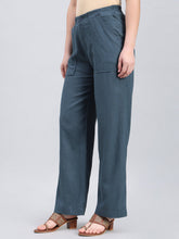 Load image into Gallery viewer, Go Colors Dark Teal Linen Cargo Pants
