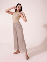 Load image into Gallery viewer, Go Colors Copper Polyester Shiny Palazzo
