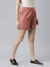 Load image into Gallery viewer, Go Colors Rust Linen Shorts
