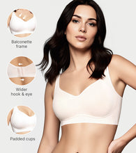 Load image into Gallery viewer, Enamor Innovations Bamboo Bliss, Everyday, Full Support, Women's T-Shirt Bra - Super Soft, Naturally Absorbent &amp; Antimicrobial, Padded, Wirefree, High Coverage- A077 (Pearl Blush)

