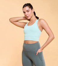 Load image into Gallery viewer, Enamor A202 Basic Workout Sports Bra Medium Impact Dry Fit Longline Basic Sports Bra
